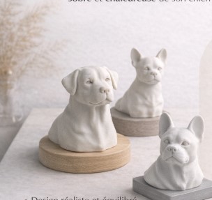 Bustes décoratifs de chiens – Impression 3D – MON CHIEN 3D